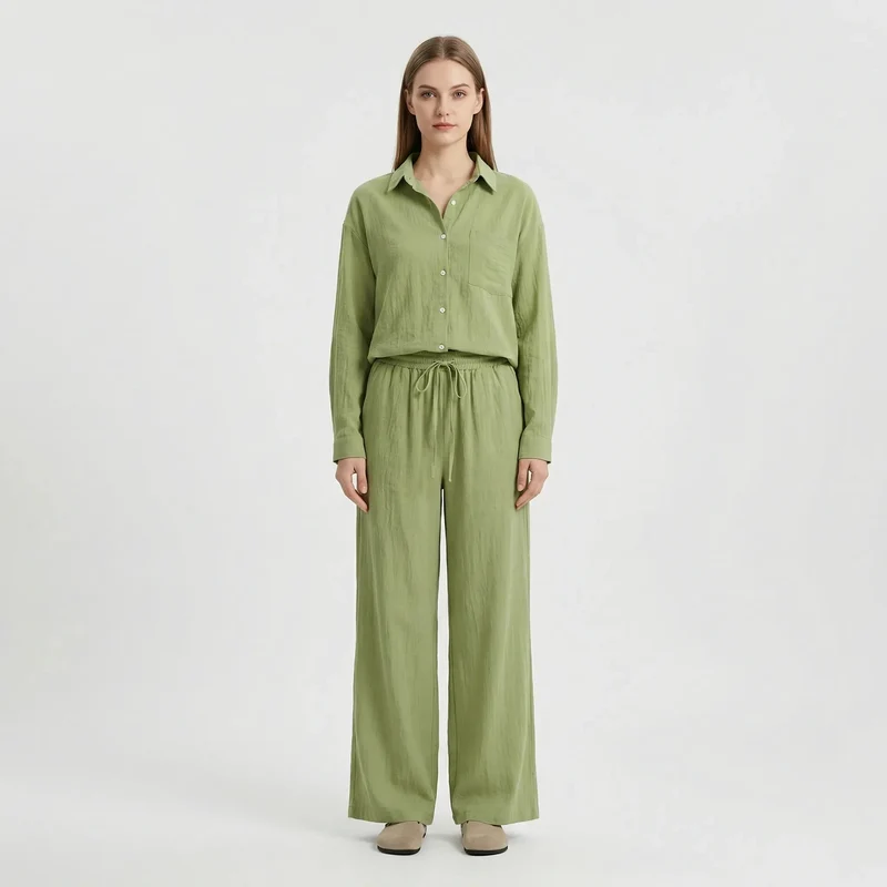 Zweiteiliger Set Damen | Oversized Schnitt & bequemer Kordelbund