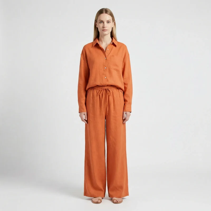 Zweiteiliger Set Damen | Oversized Schnitt & bequemer Kordelbund