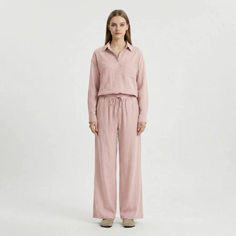Zweiteiliger Set Damen | Oversized Schnitt & bequemer Kordelbund