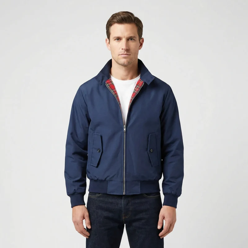 Harrington Jacke Herren | Reißverschluss & Stehkragen für smarten Look