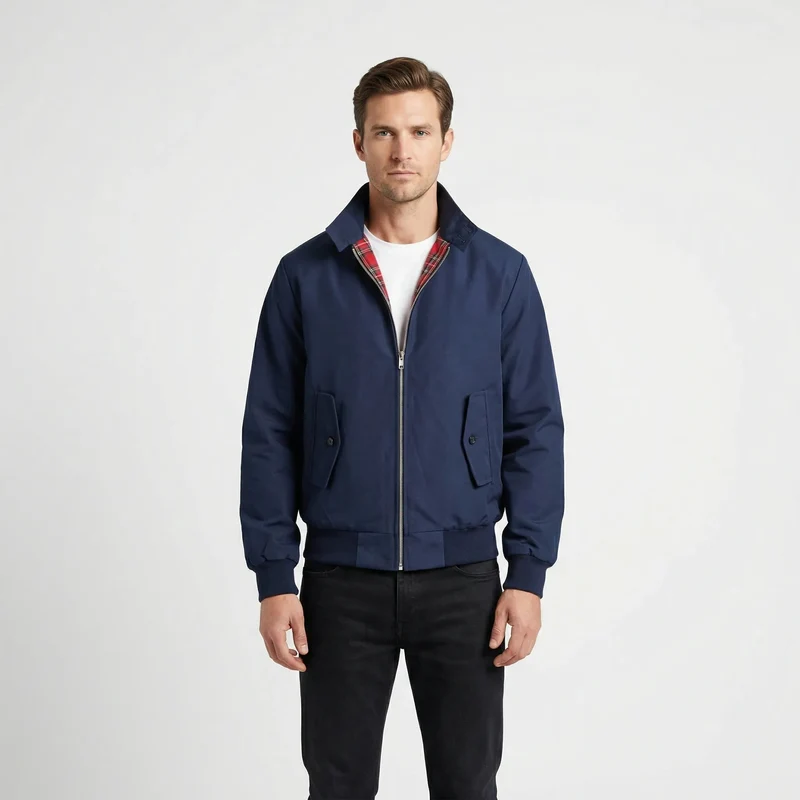 Harrington Jacke Herren | Reißverschluss & Stehkragen für smarten Look