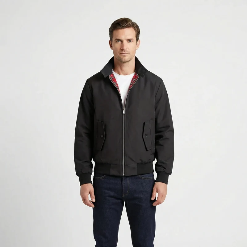 Harrington Jacke Herren | Reißverschluss & Stehkragen für smarten Look