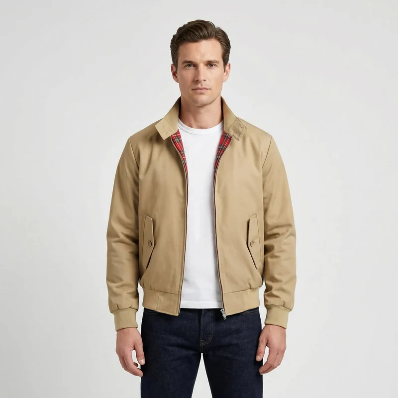 Harrington Jacke Herren | Reißverschluss & Stehkragen für smarten Look
