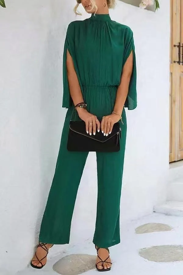 Jumpsuit Damen | Fließend & Mit Cape-Ärmeln