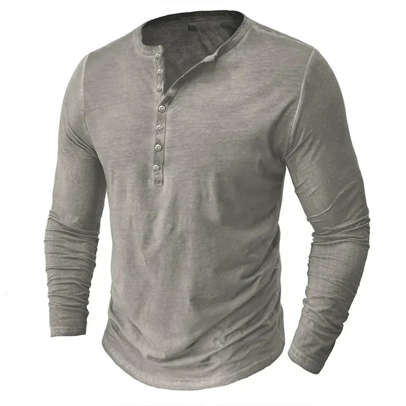 Sweatshirt Herren Henley | Knopfleiste & Langarm-Komfort