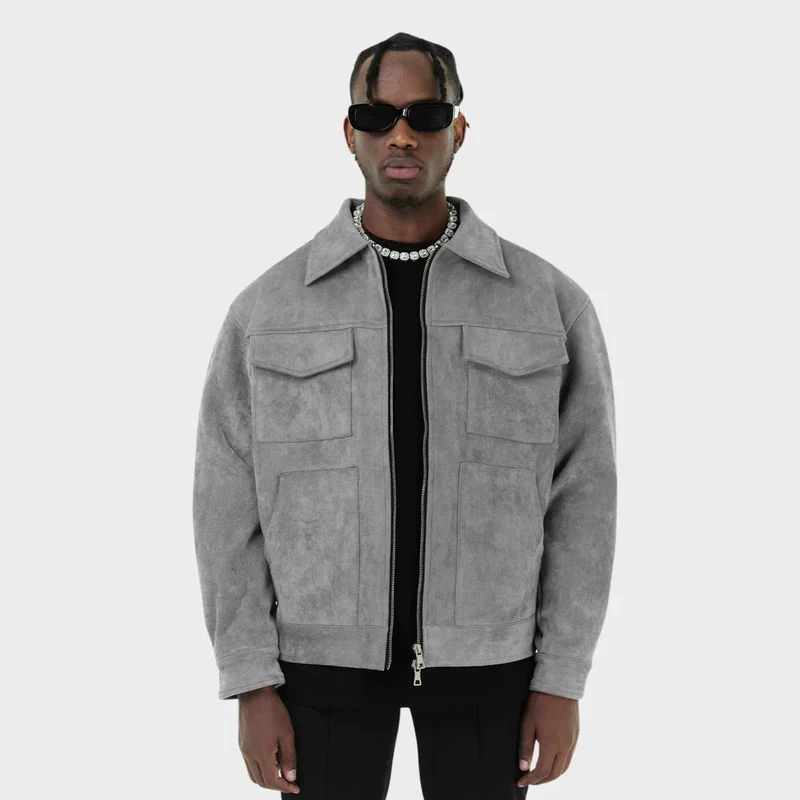 Übergangsjacke Herren | Reißverschluss & Cargo-Taschen