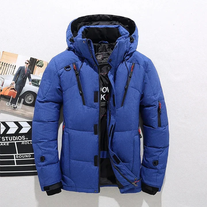 Winterjacke Herren | Steppjacke mit Kapuze | Windfest & Warm für kalte Tage