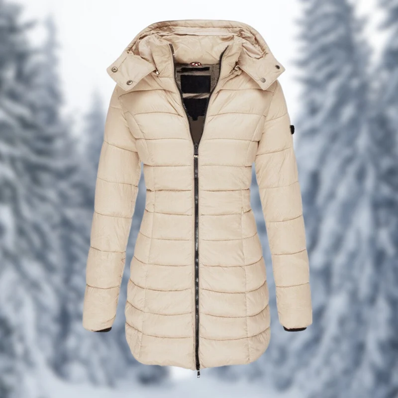 Winterjacke Damen | Steppjacke Damen | Abnehmbare Kapuze & wasserabweisende Oberfläche
