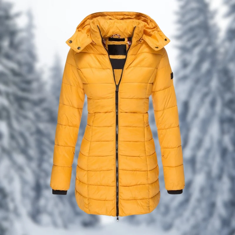 Winterjacke Damen | Steppjacke Damen | Abnehmbare Kapuze & wasserabweisende Oberfläche