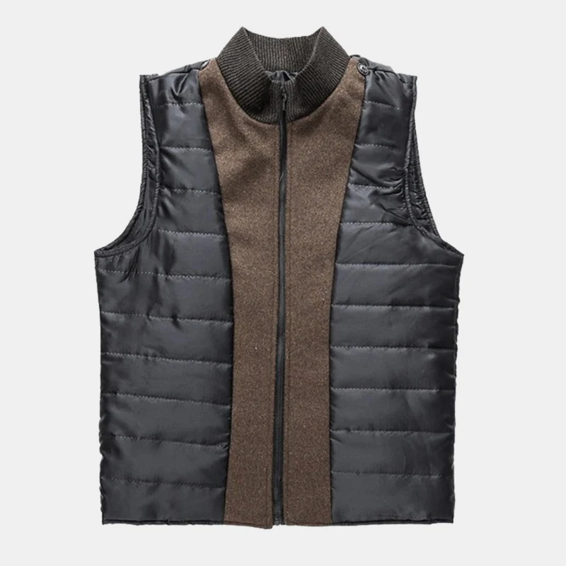 Mantel Herren | Eleganter Stehkragen | Gepolsterte Wärme für kalte Tage