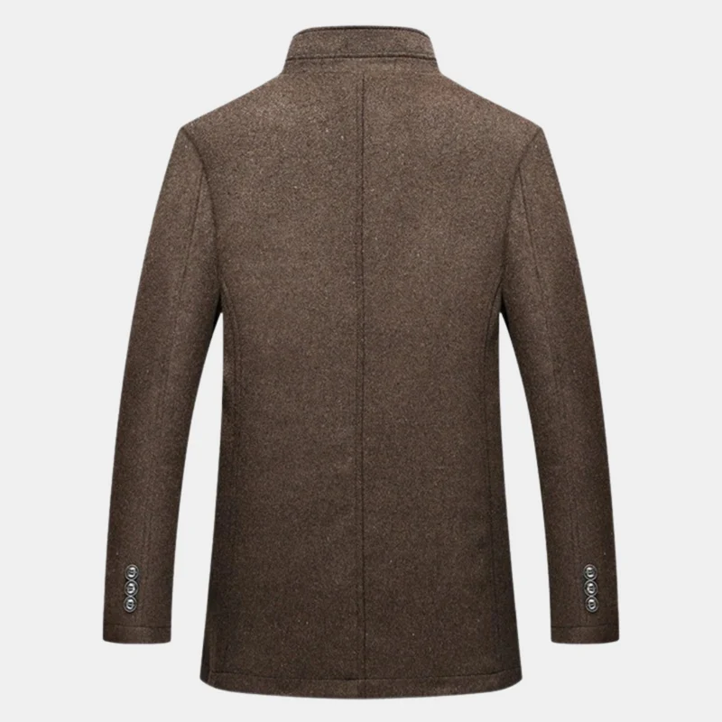 Mantel Herren | Eleganter Stehkragen | Gepolsterte Wärme für kalte Tage