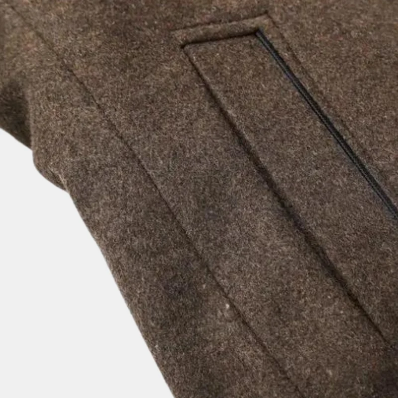 Mantel Herren | Eleganter Stehkragen | Gepolsterte Wärme für kalte Tage