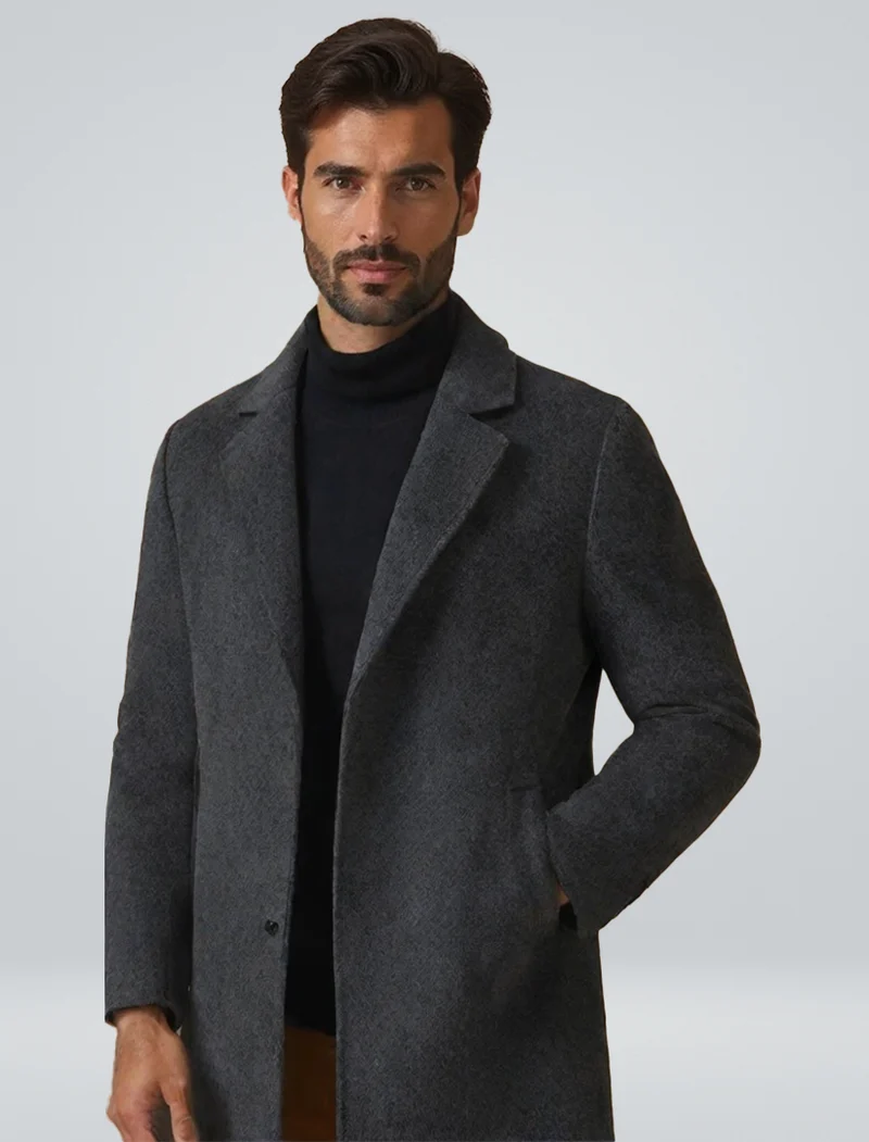 Mantel Herren | Langer Wintermantel | Eleganter Look & Wärmender Komfort