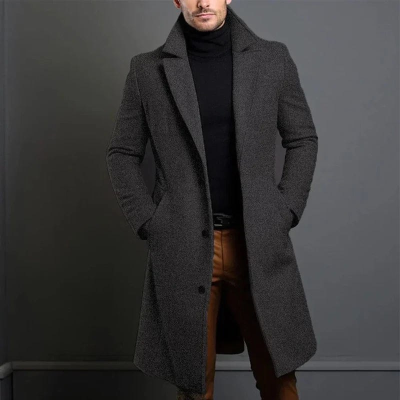 Mantel Herren | Langer Wintermantel | Eleganter Look & Wärmender Komfort