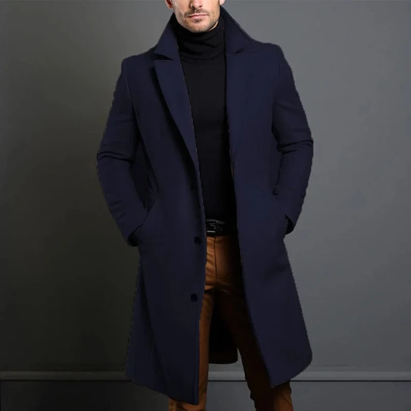 Mantel Herren | Langer Wintermantel | Eleganter Look & Wärmender Komfort