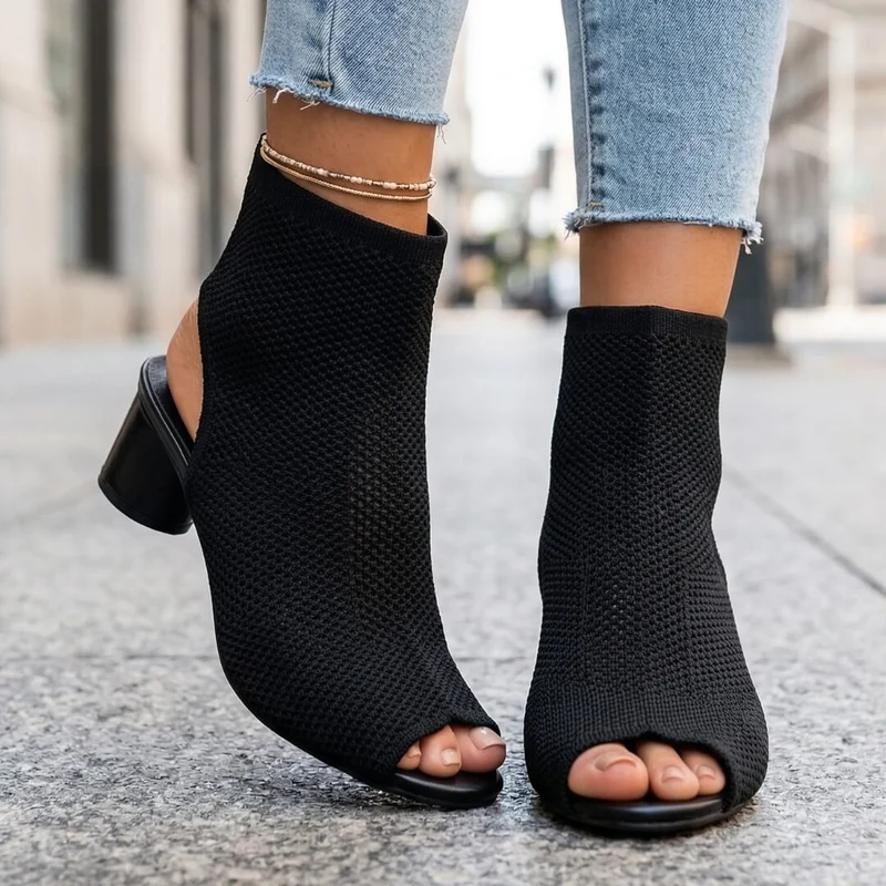 Clara | Schicke Mesh Heels Damen Elegant