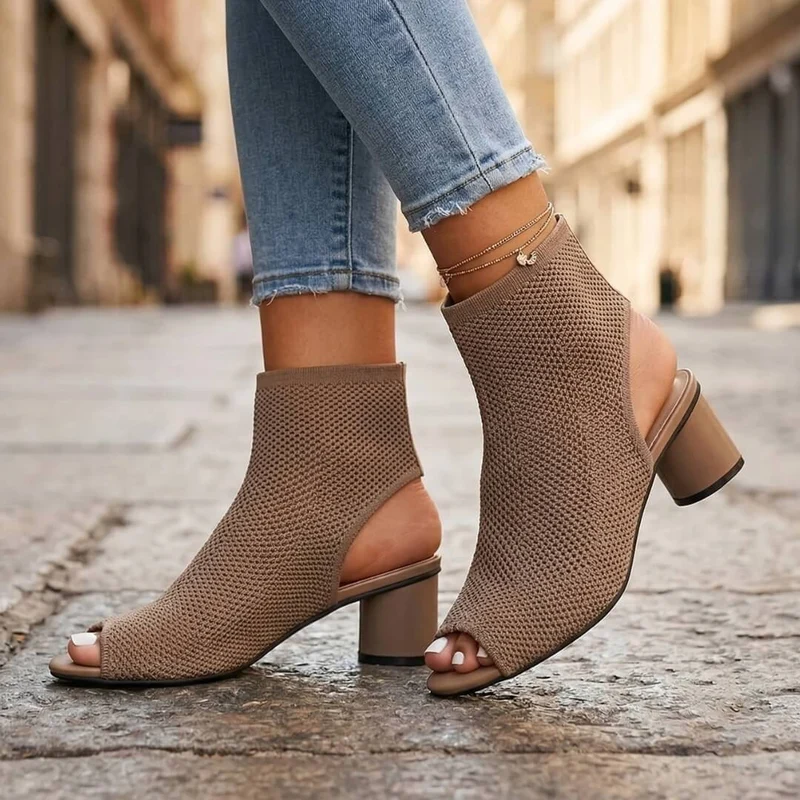 Clara | Schicke Mesh Heels Damen Elegant