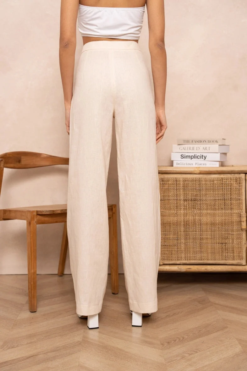 Sommerhose Damen | High-Waist Wide-Leg & Eleganter Gerader Schnitt