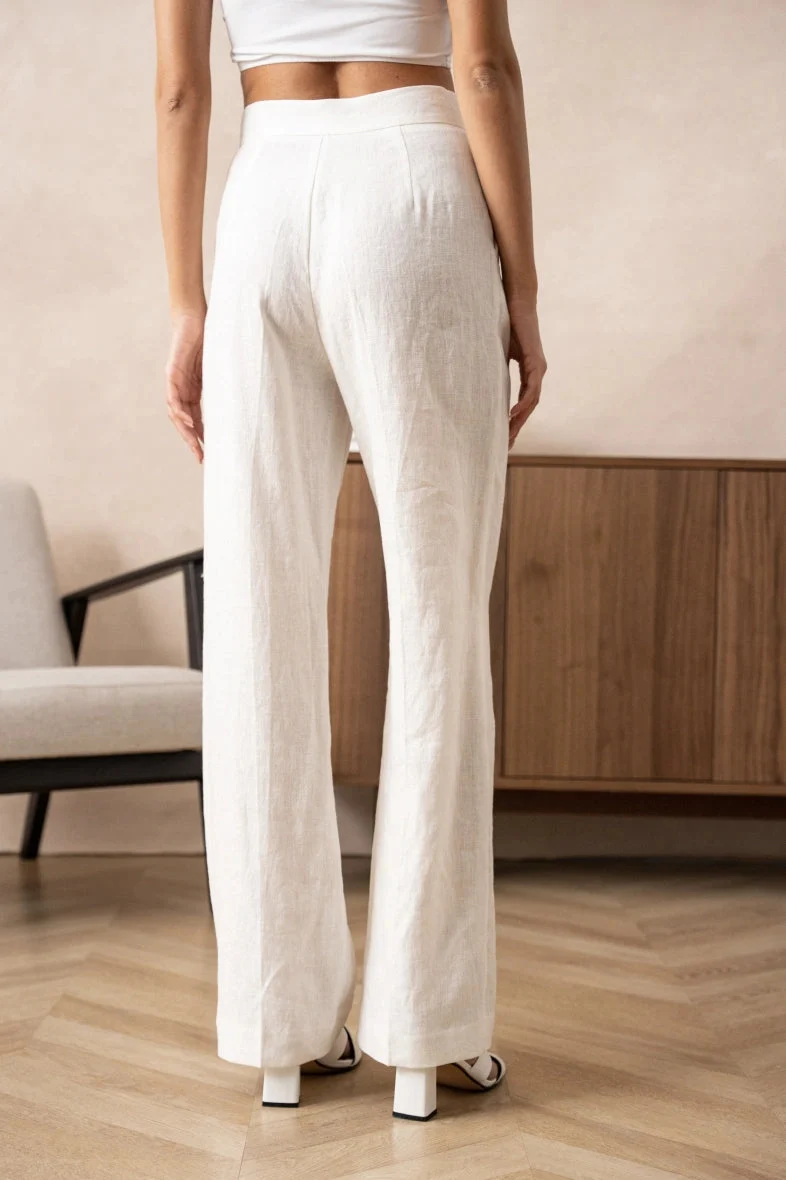 Sommerhose Damen | High-Waist Wide-Leg & Eleganter Gerader Schnitt