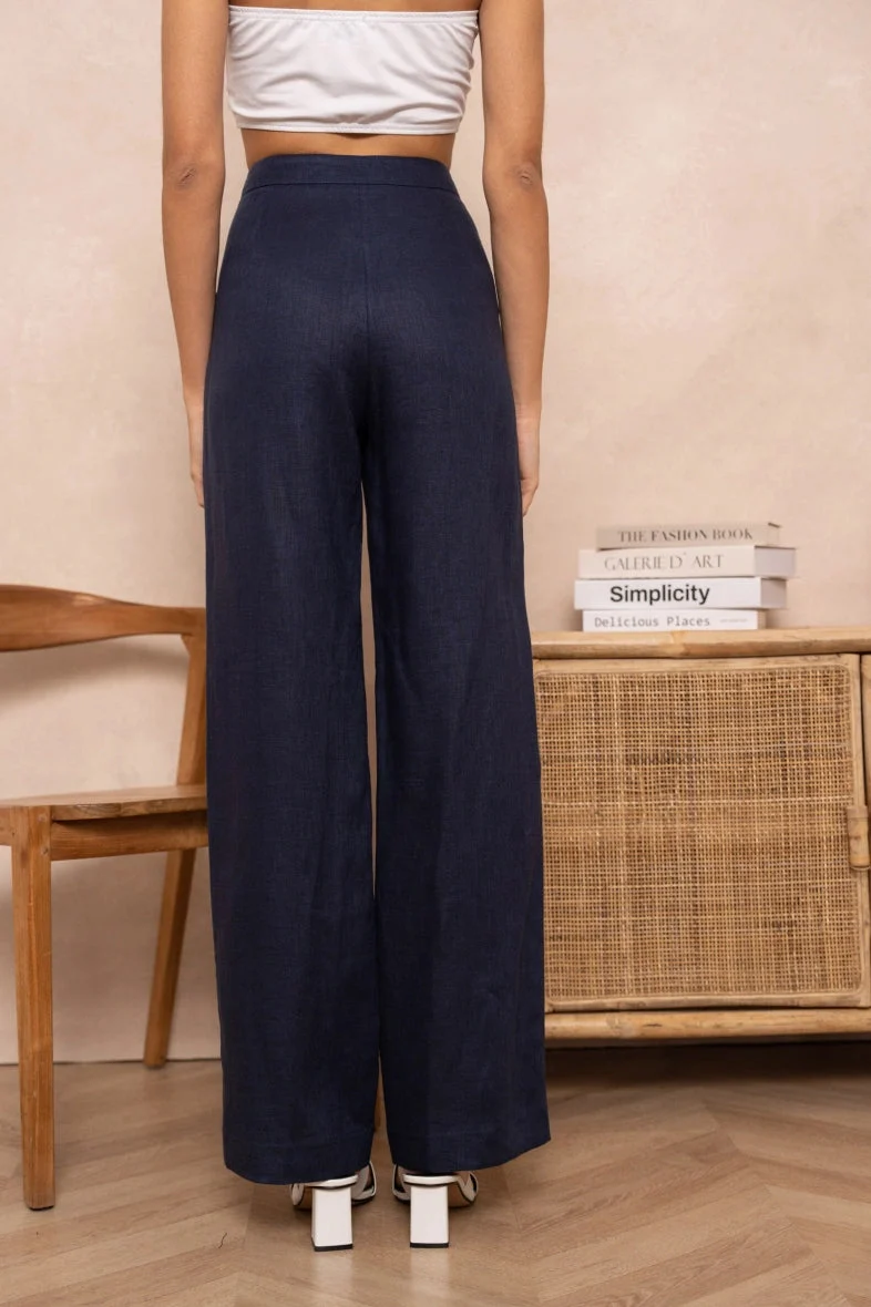 Sommerhose Damen | High-Waist Wide-Leg & Eleganter Gerader Schnitt