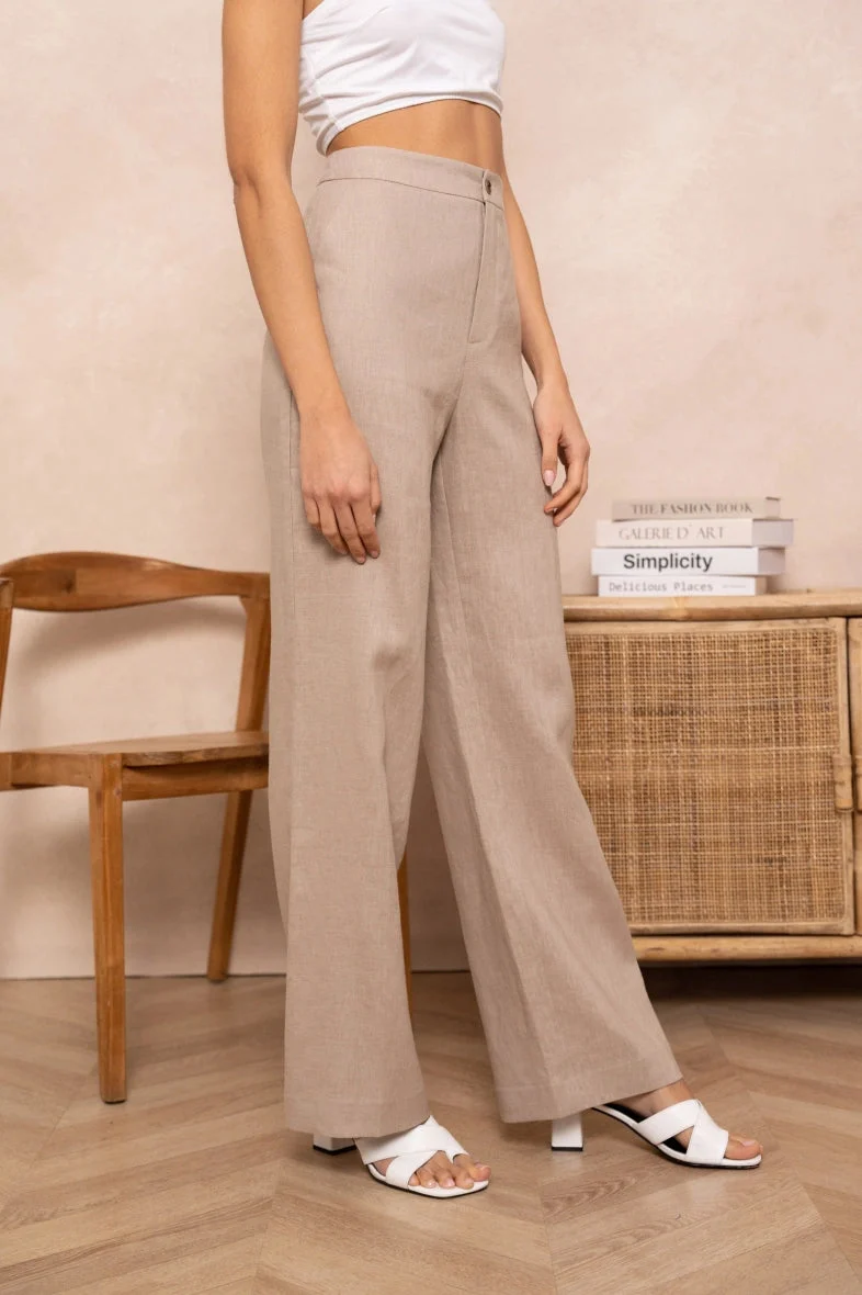 Sommerhose Damen | High-Waist Wide-Leg & Eleganter Gerader Schnitt