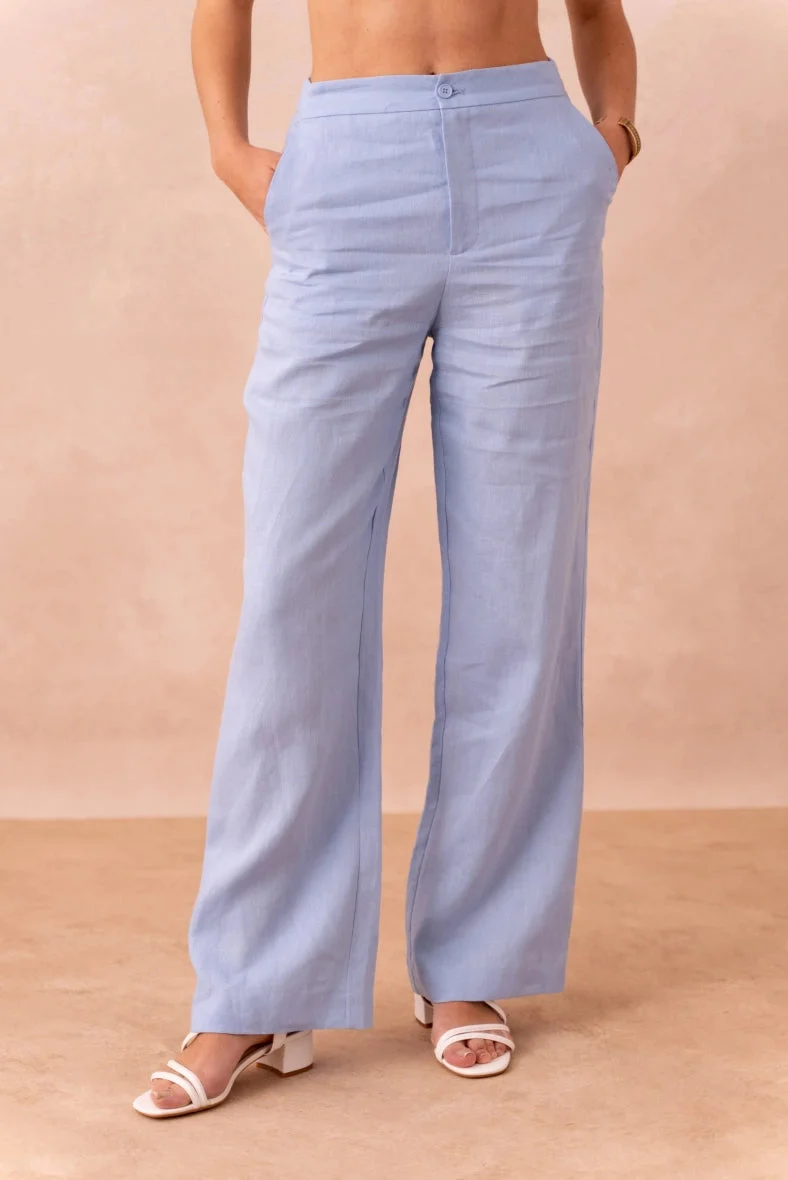 Sommerhose Damen | High-Waist Wide-Leg & Eleganter Gerader Schnitt
