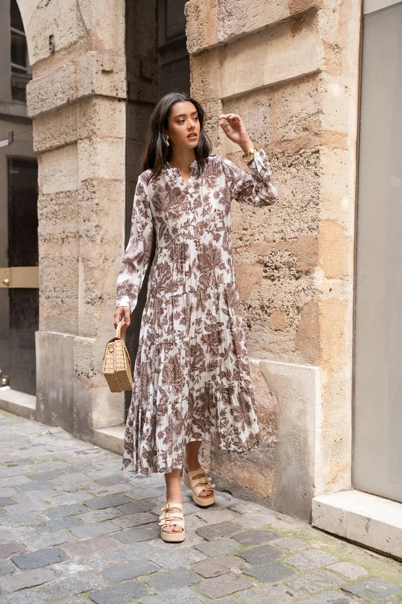 Maxikleid Damen | Florales Muster & Romantischer Boho-Stil