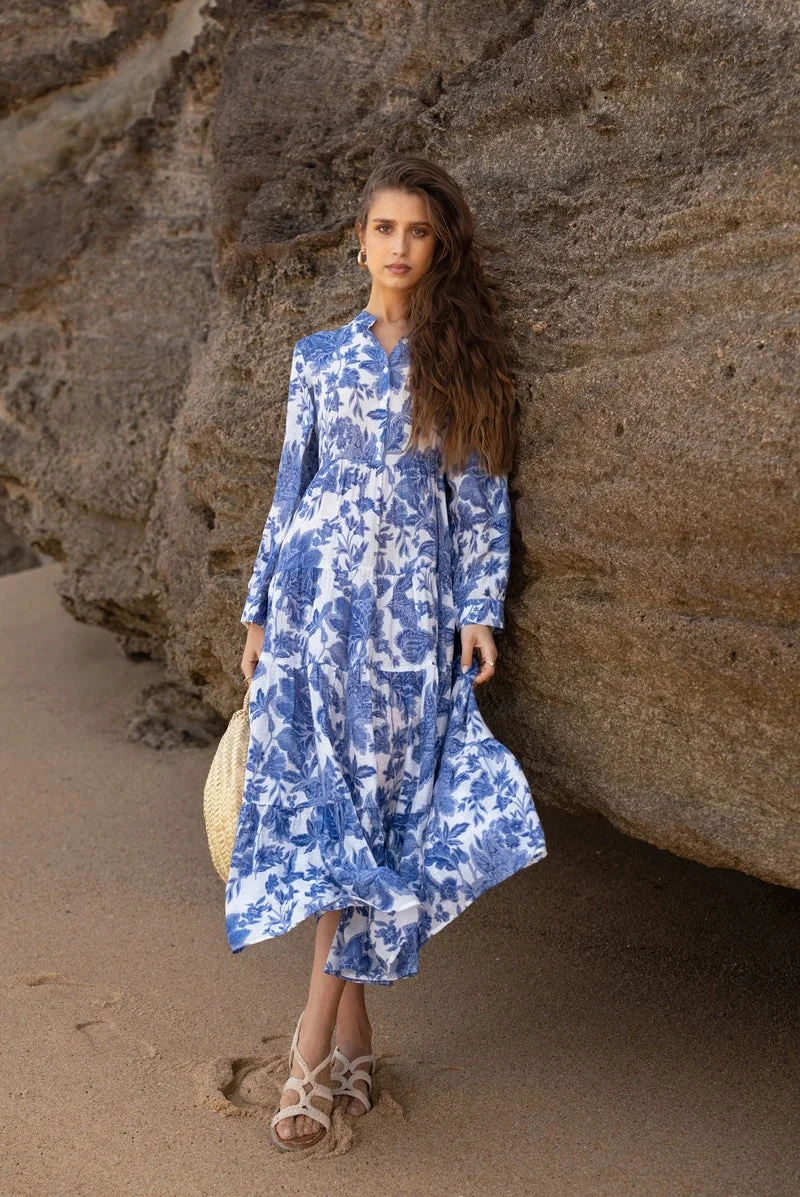 Maxikleid Damen | Florales Muster & Romantischer Boho-Stil