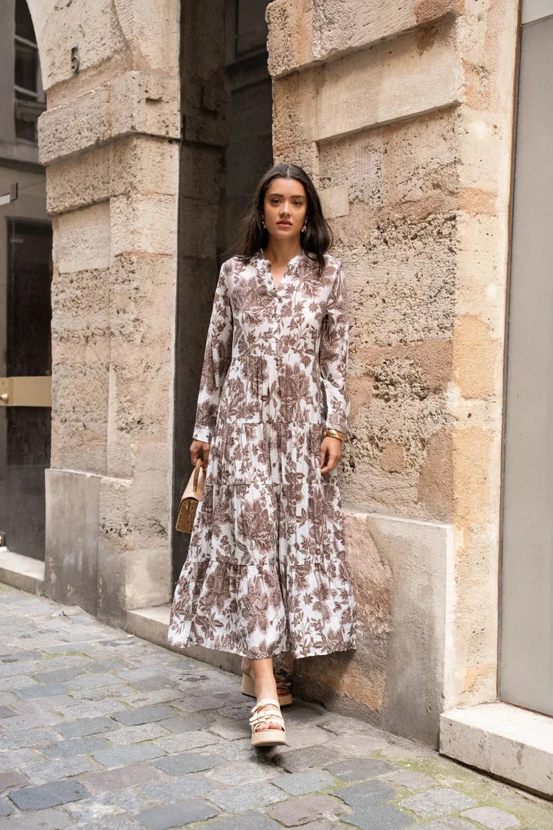 Maxikleid Damen | Florales Muster & Romantischer Boho-Stil