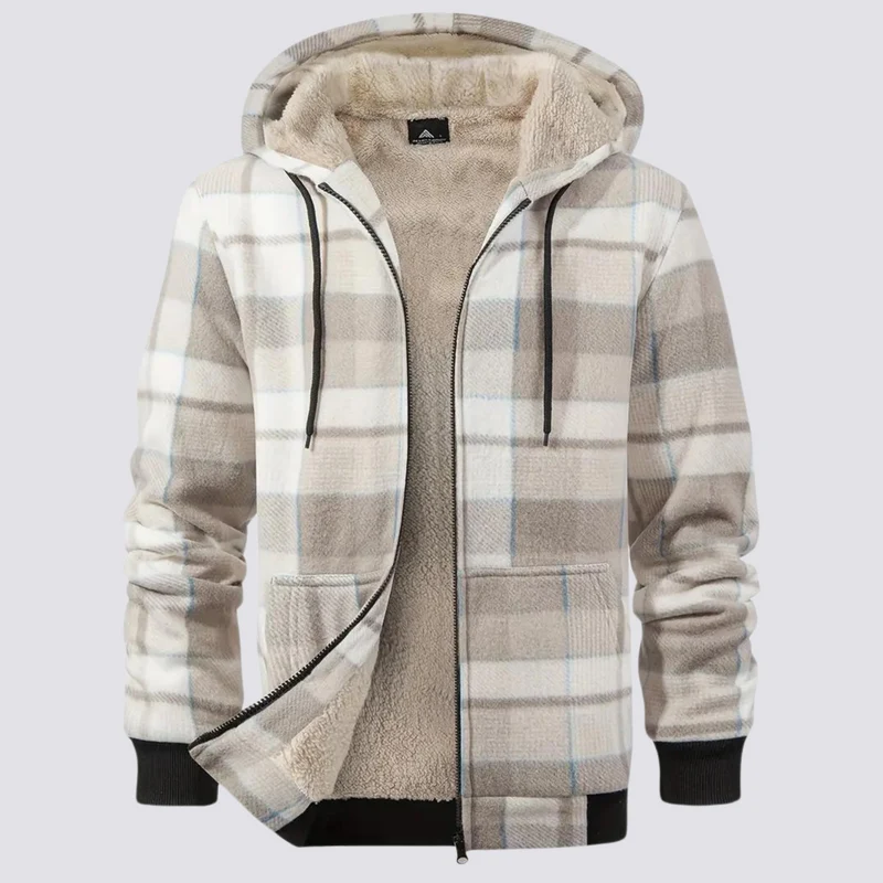 Übergangsjacke Herren | Karo-Design & Wärmender Komfort