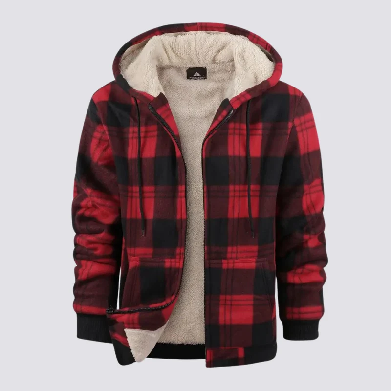 Übergangsjacke Herren | Karo-Design & Wärmender Komfort