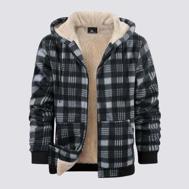 Übergangsjacke Herren | Karo-Design & Wärmender Komfort