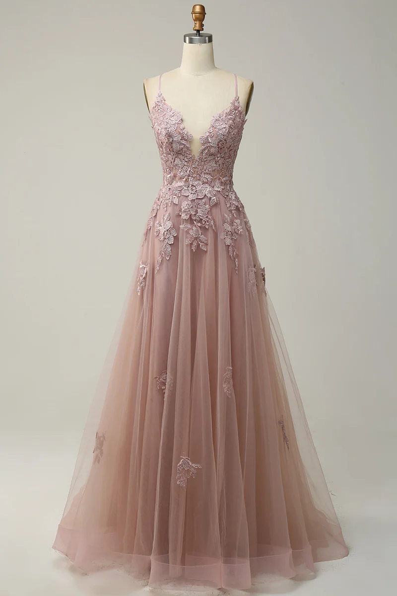 Stilvolles A-Linien Ballkleid Damen | Schnürung-Rücken & figurbetonender Look
