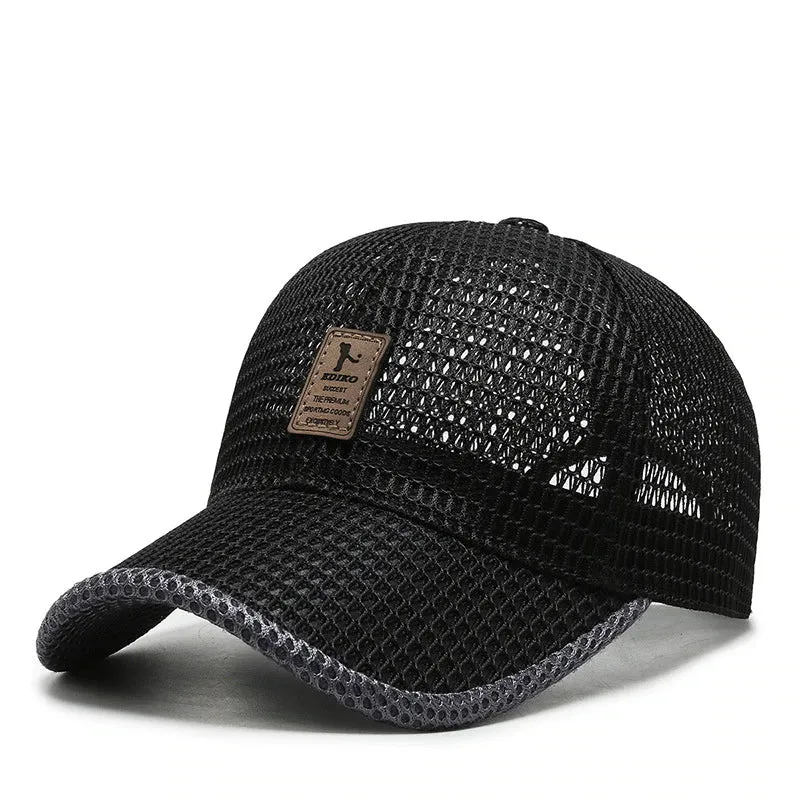 Sommerhut Herren | Atmungsaktive Mesh-Cap & Verstellbarer Trucker-Stil