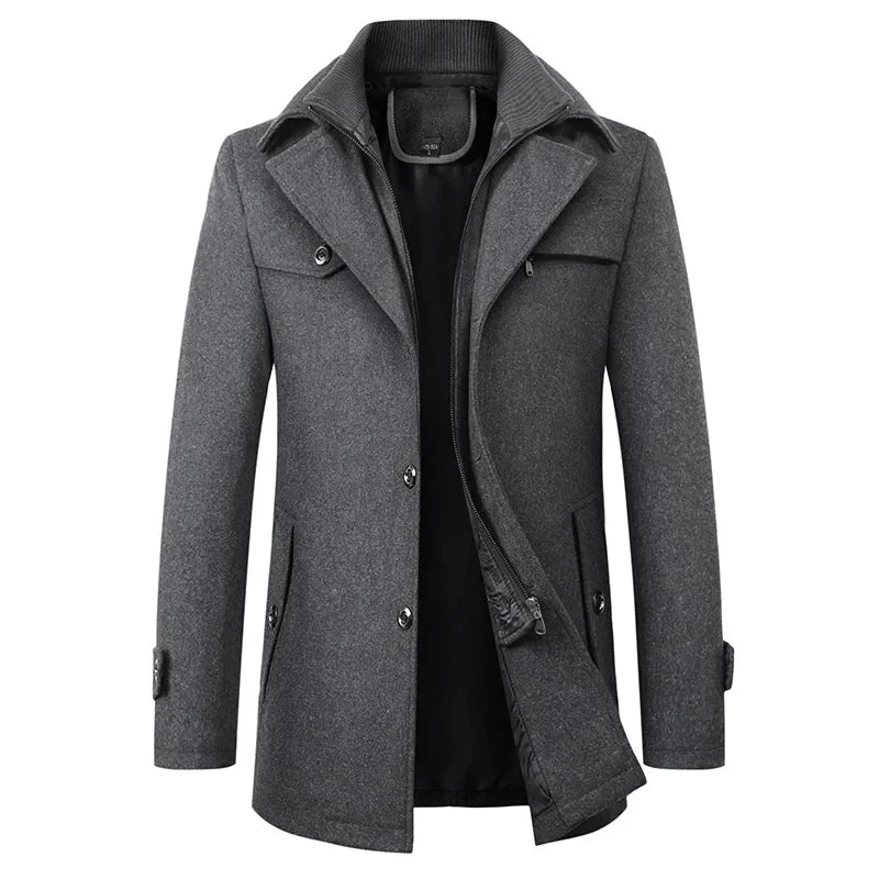 Wintermantel Herren | Eleganter Stehkragen | Warm & Stilvoll für Business