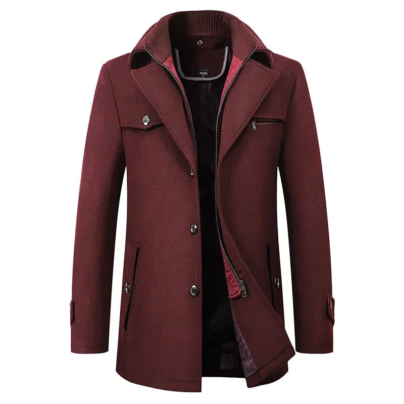 Wintermantel Herren | Eleganter Stehkragen | Warm & Stilvoll für Business