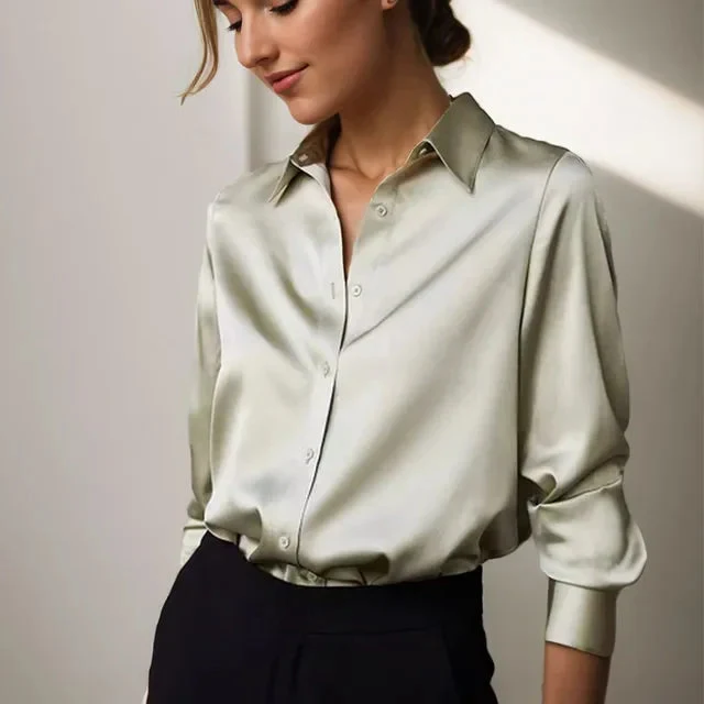 Damen Bluse | Dezenter Glanz & mühelos gepflegter Look