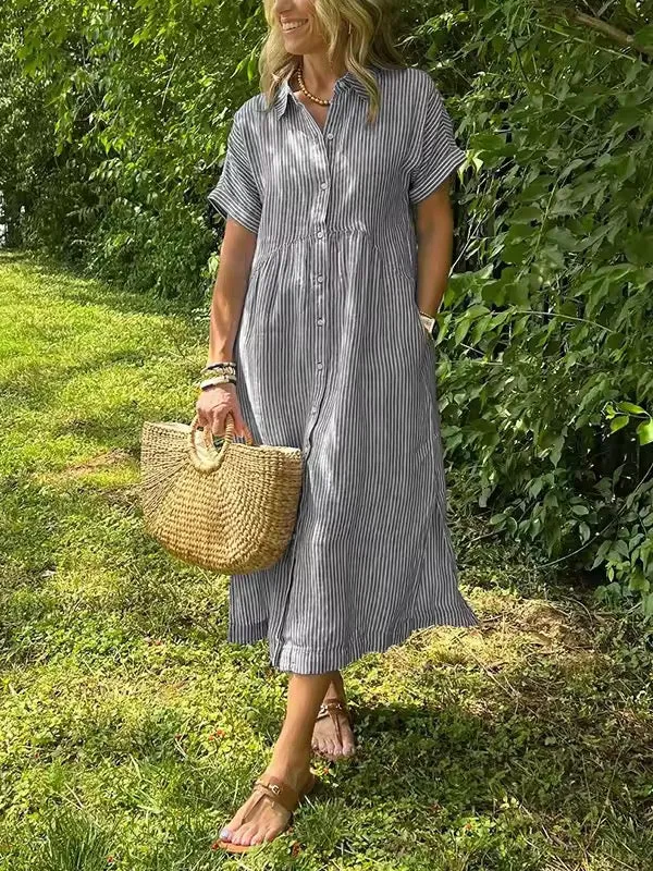 Nadja | Elegantes Maxi-Hemdkleid mit sanfter Haptik