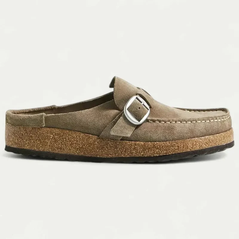 Damen Clogs | Premium Veloursleder & Ergonomische Kork-Laufsohle