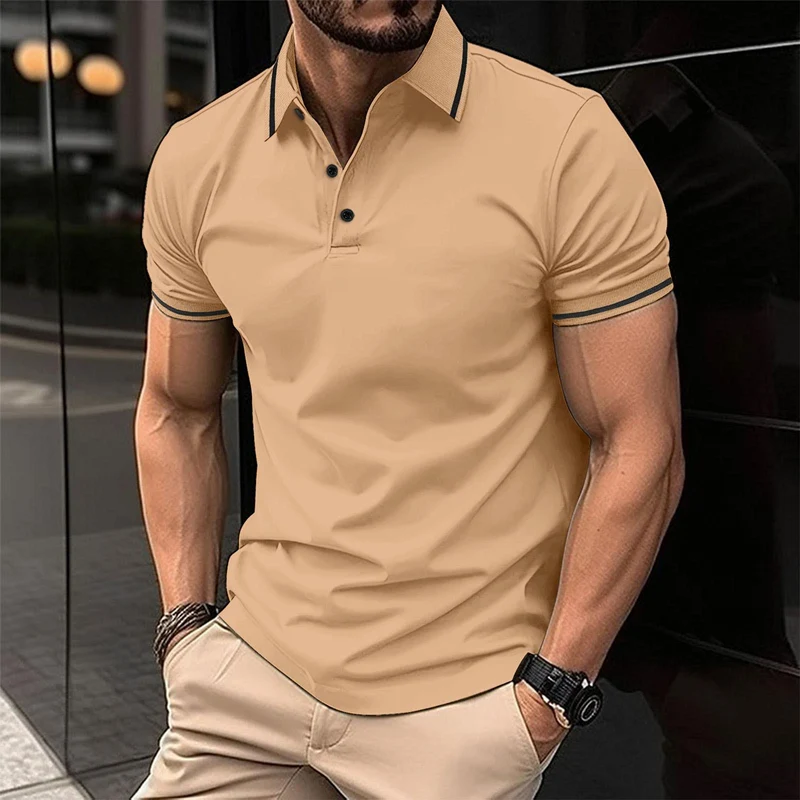 Polohemd Herren | Slim Fit mit Kontraststreifen & Sportlichem Stil