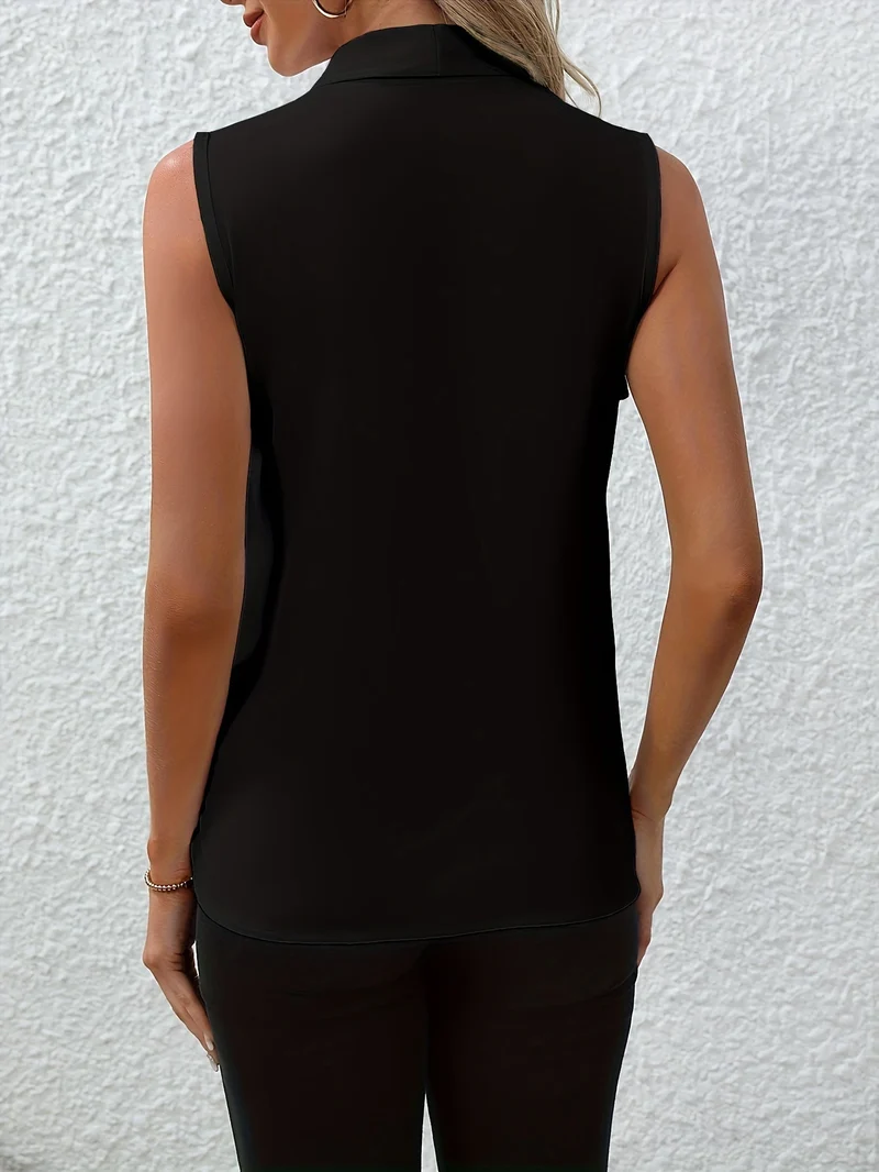 Hanna | Zeitlose Ärmellose Bluse mit V-Ausschnitt