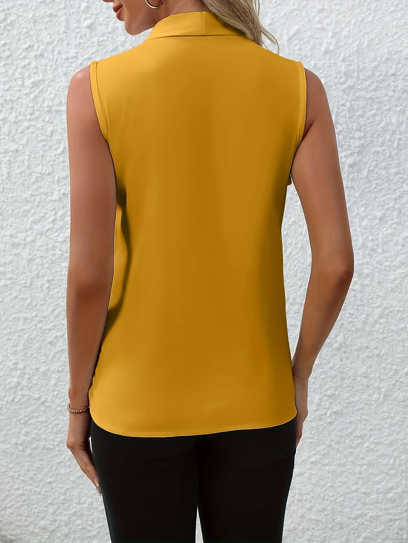 Hanna | Zeitlose Ärmellose Bluse mit V-Ausschnitt