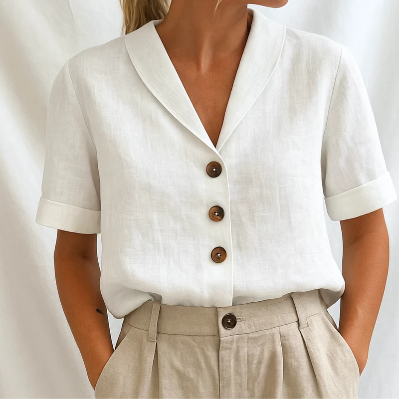 Paula | Exklusive Schlichte Bluse Damen