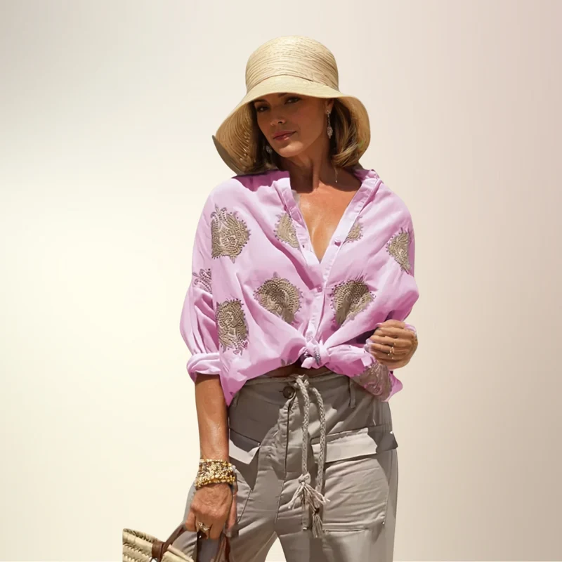 Laura | Trendige Bluse im Ibiza Stil Damen