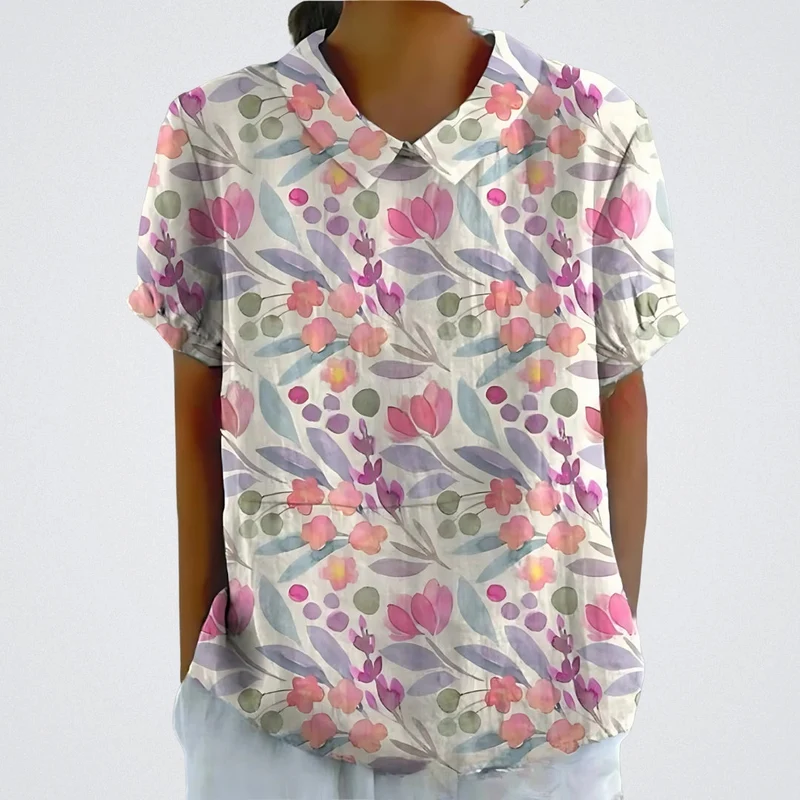 Emilia | Moderne Bluse mit Blumenmuster