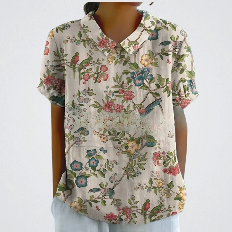 Emilia | Moderne Bluse mit Blumenmuster