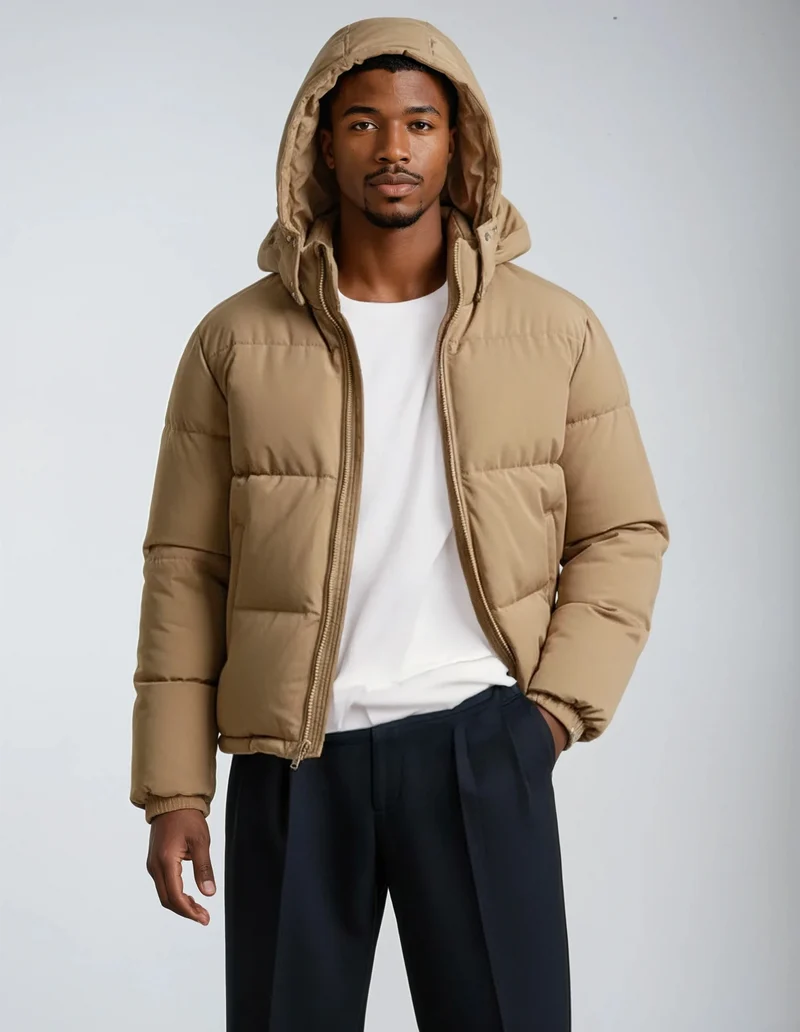 Winterjacke Herren | Steppjacke Herren | Integrierte Kapuze & elastische Abschlüsse
