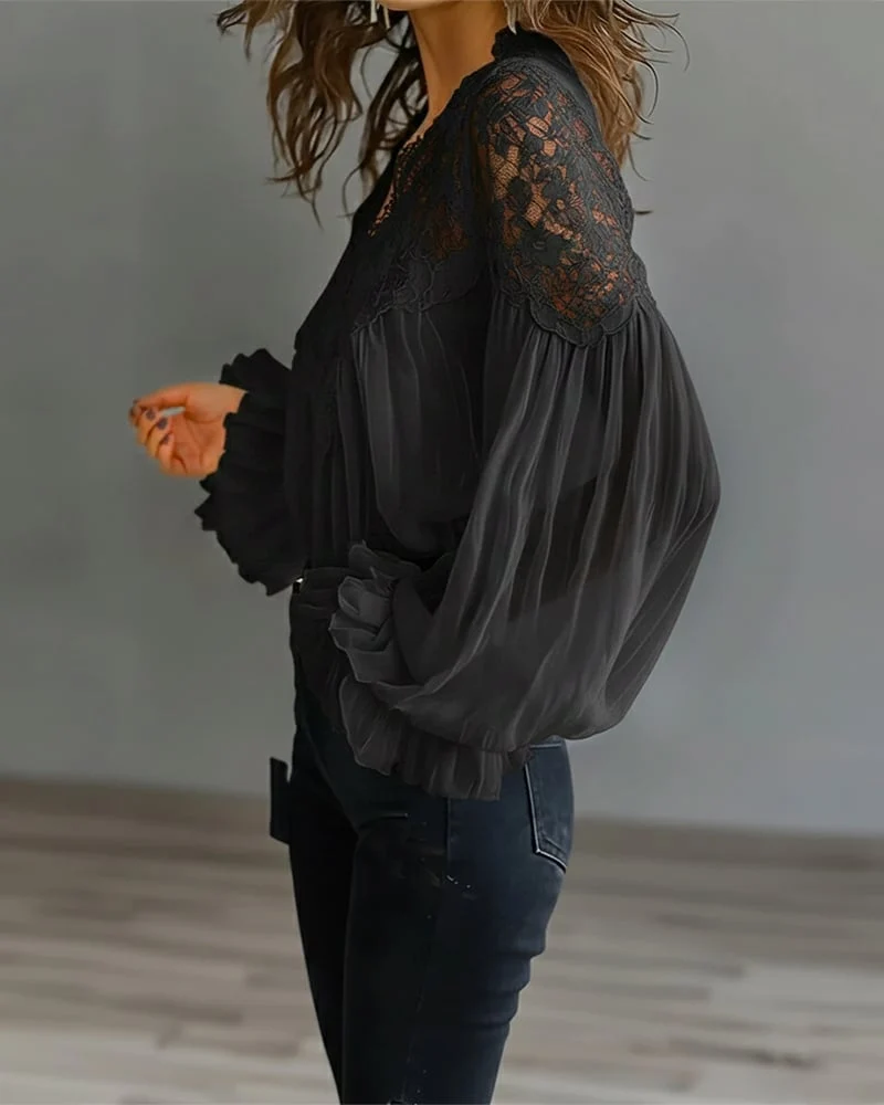 Alena | Bluse Damen elegant mit hochwertigen Spitzendetails