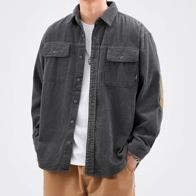 Karl | Herren Redwood Corduroy Hemd mit feiner Linienführung