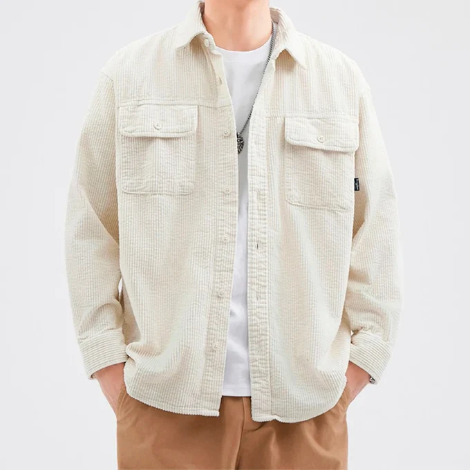 Karl | Herren Redwood Corduroy Hemd mit feiner Linienführung